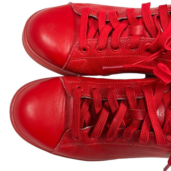 Adidas Stan Smith Sneakers Scarlet Red Adicolor Lace-Up Low‎ Top Men's 9.5 Shoes - Picture 13 of 14